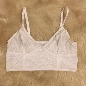 White Free People Lacey Bralette